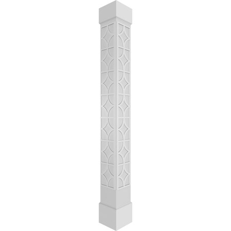 Ekena Millwork Craftsman Classic Square Non-Tapered Magnolia Fretwork Column w/ Standard Capital & Standard Base CC1010ENMGLCSCS